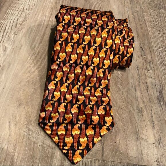 ERMENEGILDO ZEGNA Silk Tie Parrot Bird - Picture 4 of 5